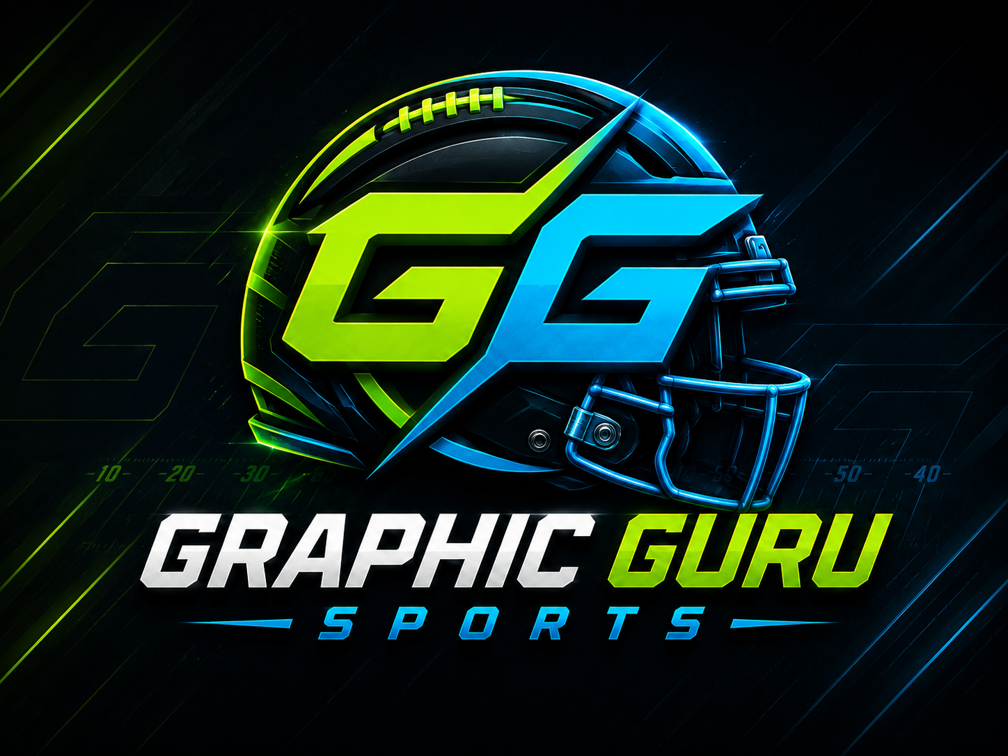 Graphic Guru Sports football logo variation